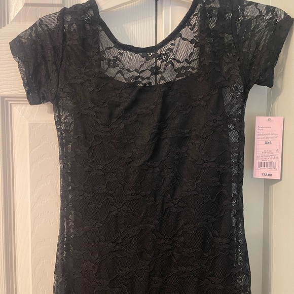 Wild Fable Black Maxi Lace Stretch Dress -XXS - Picture 2 of 4